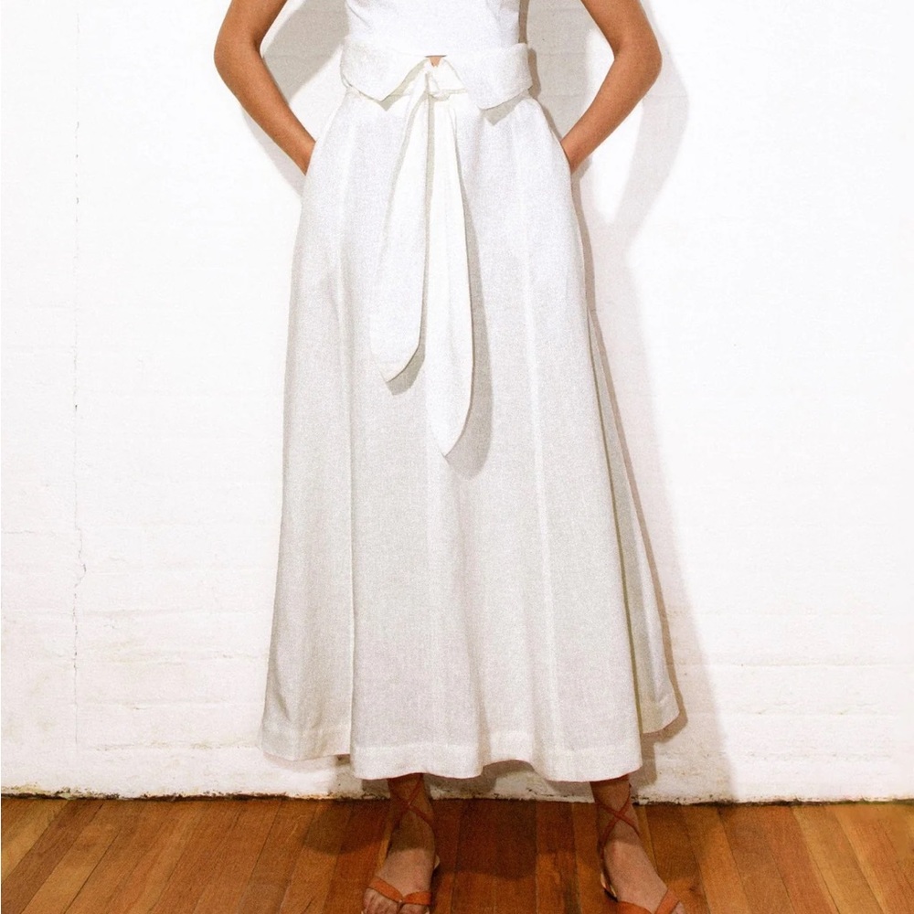 NWT Mara Hoffman Anna Skirt in Andora White (size: L)